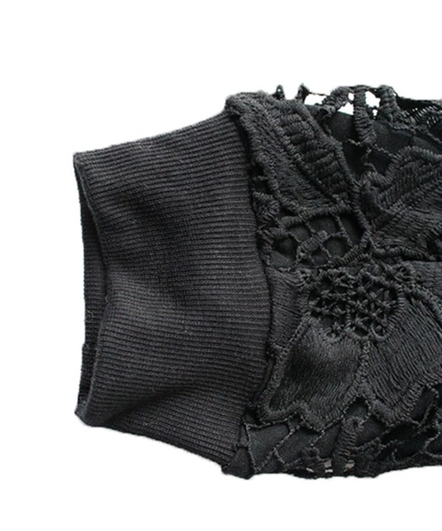 antiqua（アンティカ）の「レースジャケット（ブルゾン・レディース・ホワイト/ブラック・FREE）」の4枚目の写真