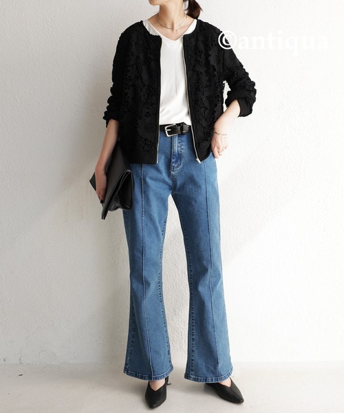 antiqua（アンティカ）の「レースジャケット（ブルゾン・レディース・ホワイト/ブラック・FREE）」の19枚目の写真