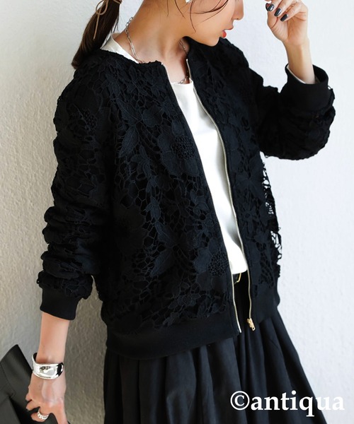 antiqua（アンティカ）の「レースジャケット（ブルゾン・レディース・ホワイト/ブラック・FREE）」の17枚目の写真