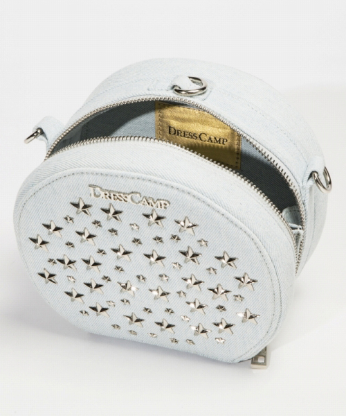 DRESSCAMP(ドレスキャンプ)の「DRESSCAMP (ドレスキャンプ)TRIANGULAR スタースタッズ2WAYデニムラウンドショルダーバッグポシェット(ショルダーバッグ・レディース・スカイブルー・FREE)」の3枚目の写真