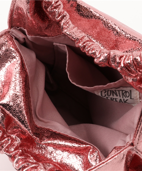 Ctrl freak （コントロール フリーク）の「Ctrl Freak/メタリックハンドルバッグ（ショルダーバッグ・レディース・シルバー/ピンク/ネイビー/オレンジ・FREE）」の10枚目の写真