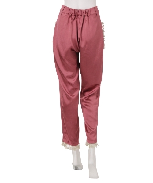 merry jenny（メリージェニー）の「レースとサテンのテーパードパンツ（その他パンツ・レディース・ピンク/ネイビー/ベビーピンク・FREE）」の6枚目の写真