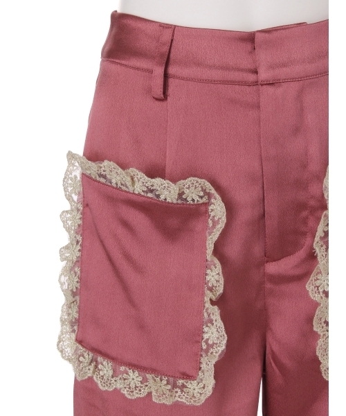 merry jenny（メリージェニー）の「レースとサテンのテーパードパンツ（その他パンツ・レディース・ピンク/ネイビー/ベビーピンク・FREE）」の7枚目の写真