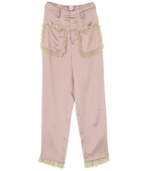 merry jenny（メリージェニー）の「レースとサテンのテーパードパンツ（その他パンツ・レディース・ピンク/ネイビー/ベビーピンク・FREE）」の10枚目の写真