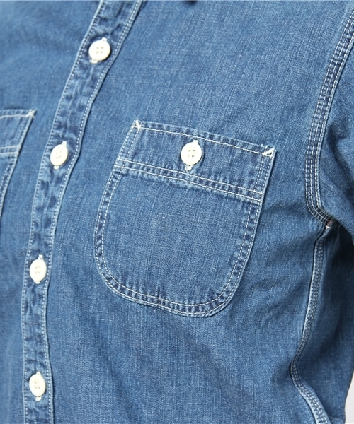 SHIPS for women(シップスフォーウィメン)の「liflattie:デニム カコウ シャツ(シャツ/ブラウス・レディース・ブルー・SMALL/MEDIUM)」の6枚目の写真