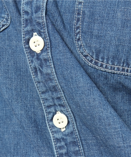 SHIPS for women(シップスフォーウィメン)の「liflattie:デニム カコウ シャツ(シャツ/ブラウス・レディース・ブルー・SMALL/MEDIUM)」の7枚目の写真