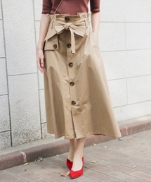 Andemiu | 【WEB限定】チノトレンチロングスカート771995(スカート)