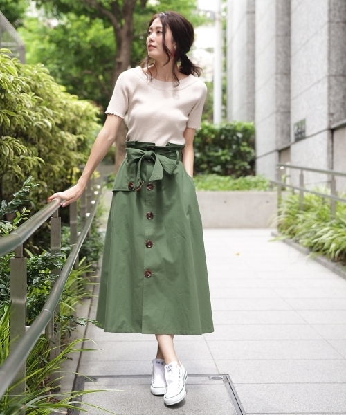 Andemiu（アンデミュウ）の「【WEB限定】チノトレンチロングスカート771995（スカート・レディース・ベージュ/カーキ/ブラウン・FREE）」の11枚目の写真