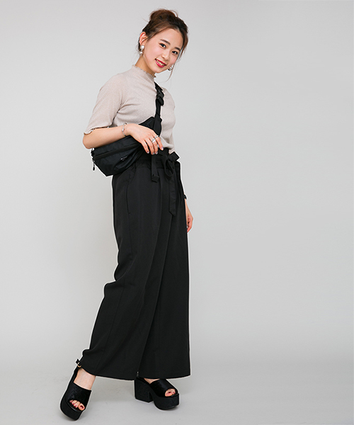 WEGO（ウィゴー）の「WEGO/ラメハイネックフリルTシャツ（Tシャツ/カットソー・レディース・ブラウン/シルバー/ブラック/ピンク・FREE）」の21枚目の写真