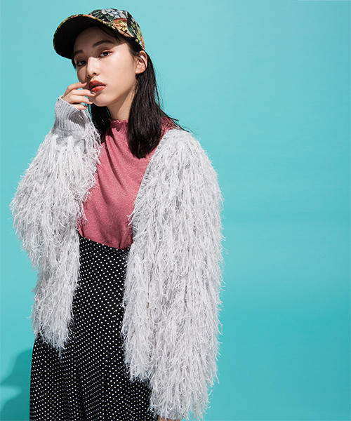 WEGO（ウィゴー）の「WEGO/ラメハイネックフリルTシャツ（Tシャツ/カットソー・レディース・ブラウン/シルバー/ブラック/ピンク・FREE）」の22枚目の写真