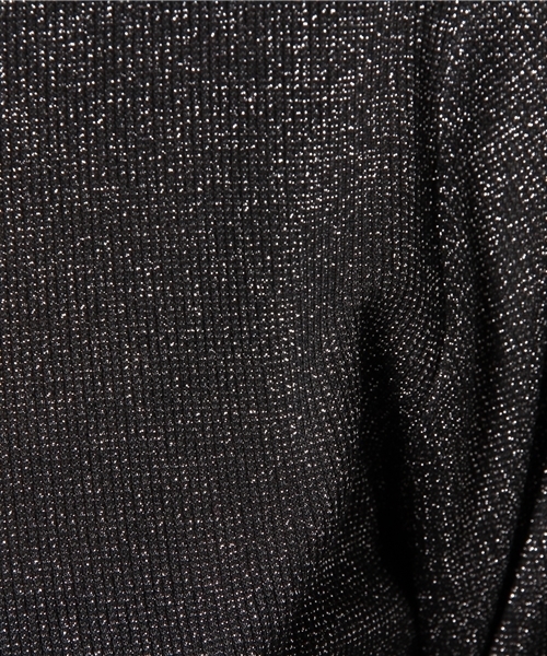 WEGO（ウィゴー）の「WEGO/ラメハイネックフリルTシャツ（Tシャツ/カットソー・レディース・ブラウン/シルバー/ブラック/ピンク・FREE）」の8枚目の写真