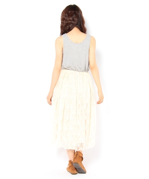 WC（ダブル シー）の「wc/インディアン切り替えワンピース（ワンピース・レディース・ダークグレー/ライトグレー・FREE）」の4枚目の写真