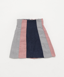 KOBE LETTUCE | ★キッズ★一枚でオシャレ度UPな優秀アイテム！バックウエストゴムバイカラースカート/KIDS/親子/お揃い[X1948]神戸レタス(スカート)