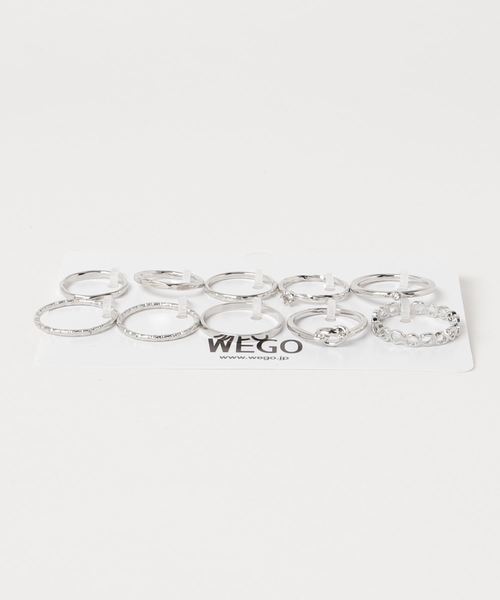 WEGO（ウィゴー）の「WEGO/ゴールドリングセット（リング・レディース・ゴールド/シルバー・FREE）」の2枚目の写真