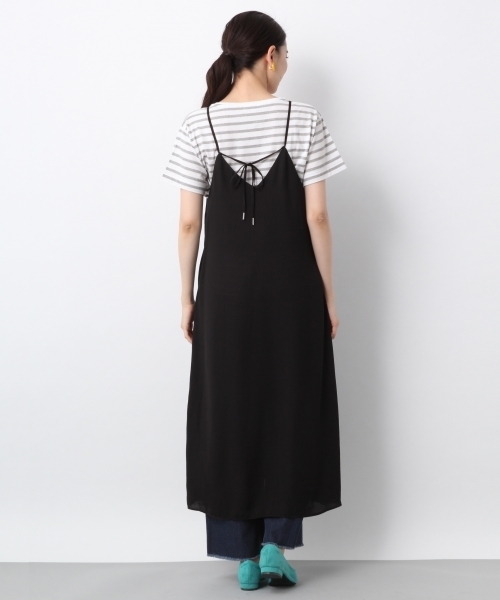 LEPSIM（レプシィム）の「ムジガラロングキャミワンピース　784305（ワンピース・レディース・ベージュ系その他/ブラック系その他/グリーン系その他/ブラック・MEDIUM/LARGE）」の14枚目の写真