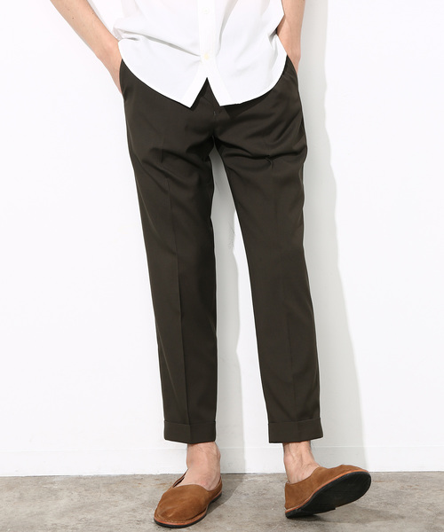 ADAM ET ROPE'(アダムエロペ)の「ポリエステルトロピカルクロップドパンツ(その他パンツ・メンズ・ネイビー/ライトグレー/カーキ・L/M)」の2枚目の写真