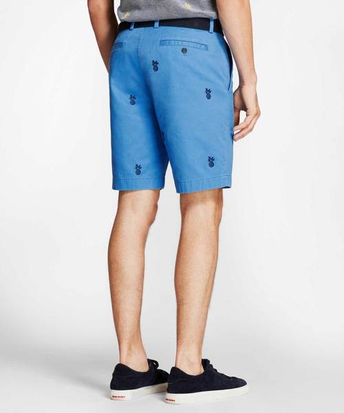 BROOKS BROTHERS(ブルックスブラザーズ)の「Red Fleece ストレッチコットンツイル パイナップル エンブロイダリー プレーンフロント 9inショーツ【Safari 6月号 掲載】(その他パンツ・メンズ・ブルー・29inch/30inch/31inch/32inch/33inch/34inch)」の6枚目の写真