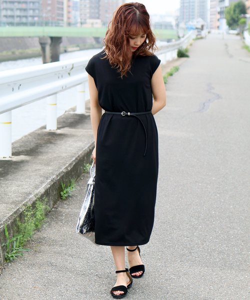 reca(レカ)の「大人のノースリーブ ワンピース(ワンピース・レディース・ブラック/ダークグレー/カーキ/ネイビー/モカ・FREE)」の6枚目の写真