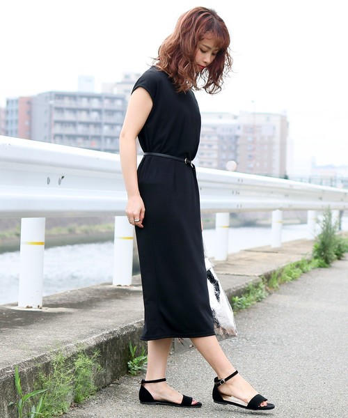 reca(レカ)の「大人のノースリーブ ワンピース(ワンピース・レディース・ブラック/ダークグレー/カーキ/ネイビー/モカ・FREE)」の7枚目の写真
