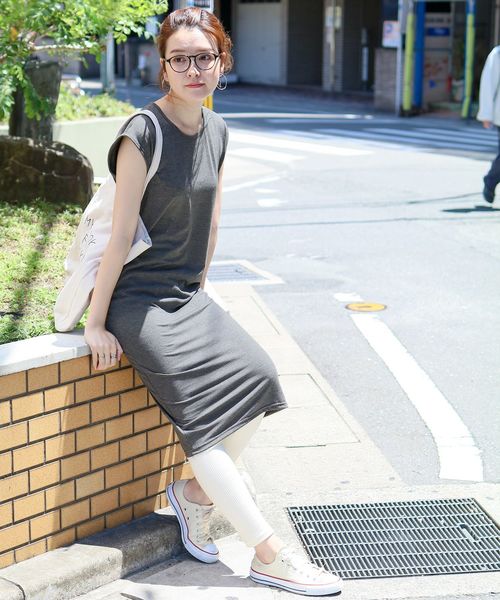 reca(レカ)の「大人のノースリーブ ワンピース(ワンピース・レディース・ブラック/ダークグレー/カーキ/ネイビー/モカ・FREE)」の11枚目の写真