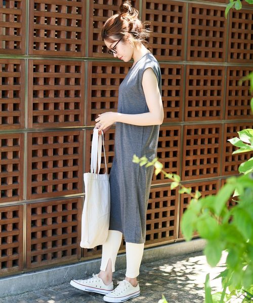 reca(レカ)の「大人のノースリーブ ワンピース(ワンピース・レディース・ブラック/ダークグレー/カーキ/ネイビー/モカ・FREE)」の12枚目の写真
