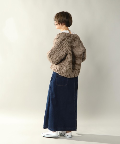 notch.（ノッチ）の「ハンドメイド ケーブルニットボリュームカーディガン（カーディガン/ボレロ・レディース・オフホワイト/ブラウン/ベージュ/グレー/ブルー・M）」の21枚目の写真
