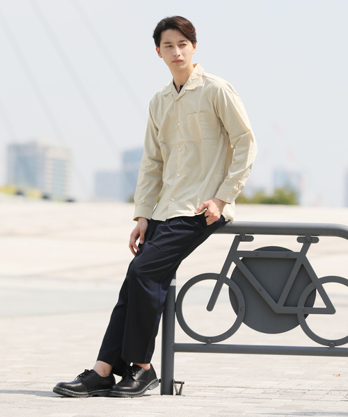 TopIsm（トップイズム）の「ビッグシルエットツータックワイドパンツ スラックス（その他パンツ・メンズ・ブラック/ネイビー・M/L）」の4枚目の写真