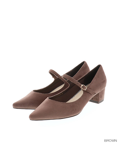 RANDA(ランダ)の「ストレスフリー/ポインテッドトゥストラップパンプス(パンプス・レディース・ブラウン/ブラック/マスタード・L/M/S/LL)」の2枚目の写真