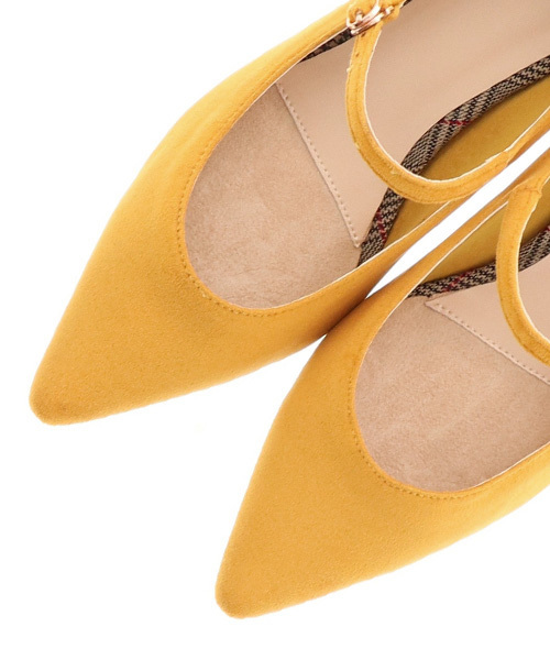 RANDA(ランダ)の「ストレスフリー/ポインテッドトゥストラップパンプス(パンプス・レディース・ブラウン/ブラック/マスタード・L/M/S/LL)」の5枚目の写真