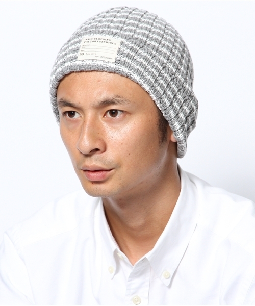 WEGO（ウィゴー）の「WEGO/ボーダーリブワッチキャップ（ニットキャップ/ビーニー・メンズ・ホワイト/グレー/グリーン/ネイビー/マスタード/ワイン・FREE）」の11枚目の写真