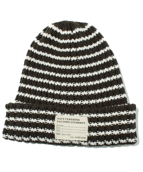 WEGO（ウィゴー）の「WEGO/ボーダーリブワッチキャップ（ニットキャップ/ビーニー・メンズ・ホワイト/グレー/グリーン/ネイビー/マスタード/ワイン・FREE）」の13枚目の写真