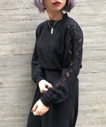 PAGEBOY | 起毛レースハイネック(Tシャツ/カットソー)