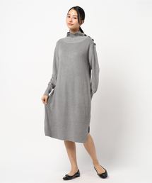 Editt by YECCA VECCA | ・衿釦ハイネックニットワンピース(ワンピース)
