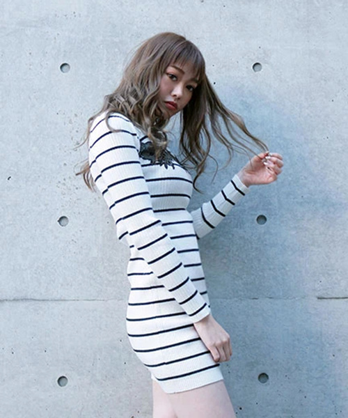 Lipservice リップサービス の バストレースリブニットワンピース ワンピース Wear