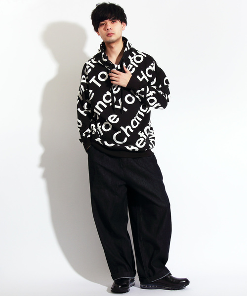 8(eight)(エイト)の「総柄 ロゴ プルオーバー パーカー(パーカー・メンズ・ホワイト/ブラック/グレー/レッド・MEDIUM/LARGE)」の16枚目の写真
