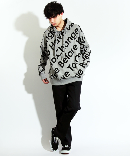 8(eight)(エイト)の「総柄 ロゴ プルオーバー パーカー(パーカー・メンズ・ホワイト/ブラック/グレー/レッド・MEDIUM/LARGE)」の11枚目の写真