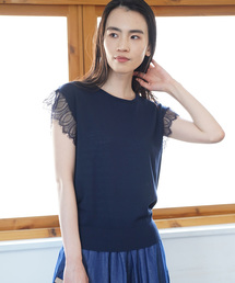 AMERICAN HOLIC | 袖レースニットプルオーバー(ニット/セーター)