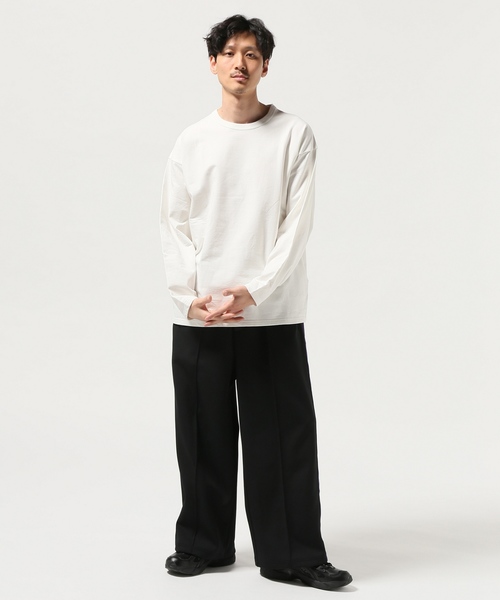 JOURNAL STANDARD J.S HOMESTEAD(ジャーナルスタンダードホームステッド)の「BIG SWEAT SHIRT ♯(スウェット・メンズ・ホワイト/ベージュ/スミクロ・MEDIUM/LARGE/SMALL)」の4枚目の写真