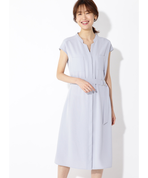 NATURAL BEAUTY BASIC（ナチュラルビューティーベーシック）の「スキッパーワンピース（ワンピース・レディース・ブラウン/カーキ/ブルー・SMALL/MEDIUM）」の3枚目の写真