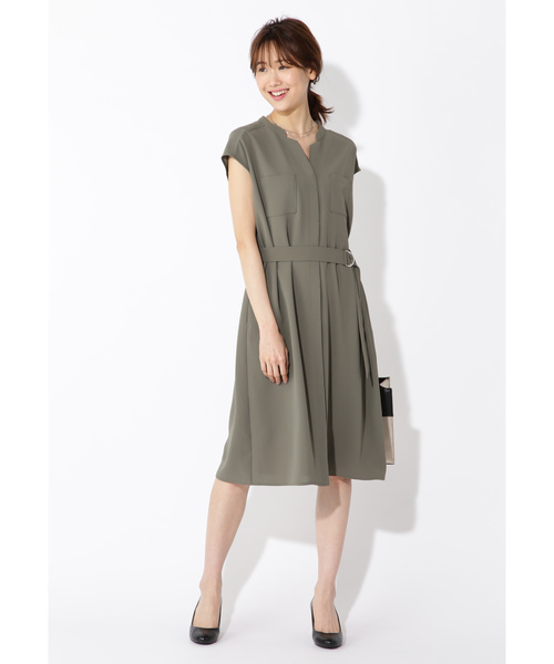 NATURAL BEAUTY BASIC（ナチュラルビューティーベーシック）の「スキッパーワンピース（ワンピース・レディース・ブラウン/カーキ/ブルー・SMALL/MEDIUM）」の17枚目の写真