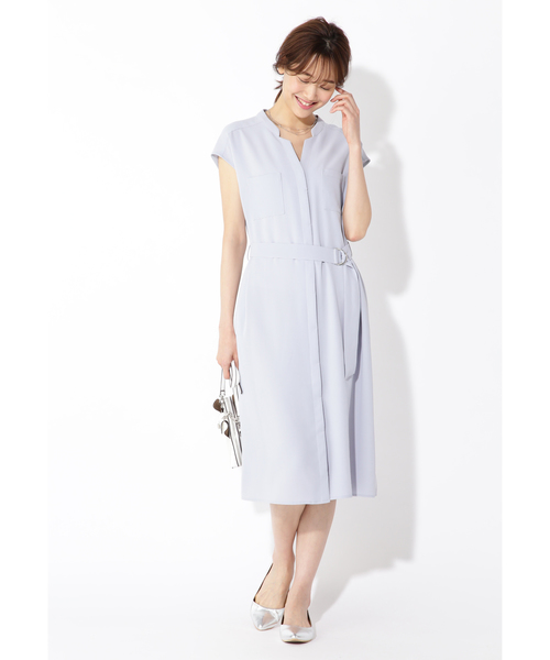 NATURAL BEAUTY BASIC（ナチュラルビューティーベーシック）の「スキッパーワンピース（ワンピース・レディース・ブラウン/カーキ/ブルー・SMALL/MEDIUM）」の20枚目の写真