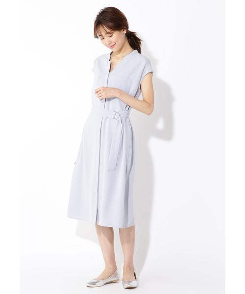 NATURAL BEAUTY BASIC（ナチュラルビューティーベーシック）の「スキッパーワンピース（ワンピース・レディース・ブラウン/カーキ/ブルー・SMALL/MEDIUM）」の21枚目の写真