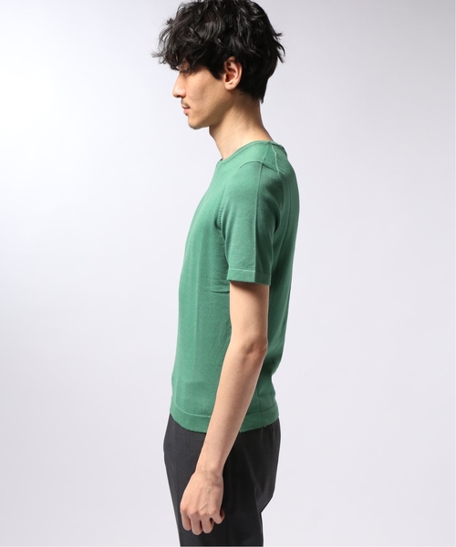 GRAN SASSO 売れ筋商品|||グランサッソ Tシャツ トップス レディース T-shirts Green Gran Sasso グランサッソ ニット Tシャツ ハイゲージ コットン