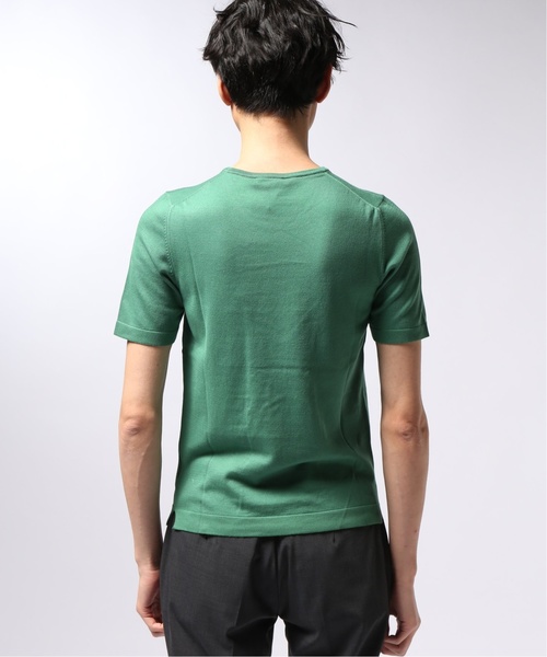 GRAN SASSO グランサッソ クルーネック ニット Tシャツ 半袖 46 GRANSASSO (グランサッソ) 無地 クルーネック 半袖 ニット T