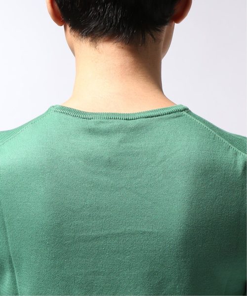 Gran Sasso(グランサッソ)の「GRANSASSO / グランサッソ ソフトコットンクルーネックニットTシャツ(ニット/セーター・メンズ・グリーン/サックスブルー・46/44)」の9枚目の写真