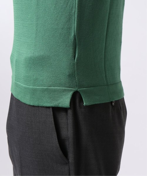 Gran Sasso(グランサッソ)の「GRANSASSO / グランサッソ ソフトコットンクルーネックニットTシャツ(ニット/セーター・メンズ・グリーン/サックスブルー・46/44)」の11枚目の写真