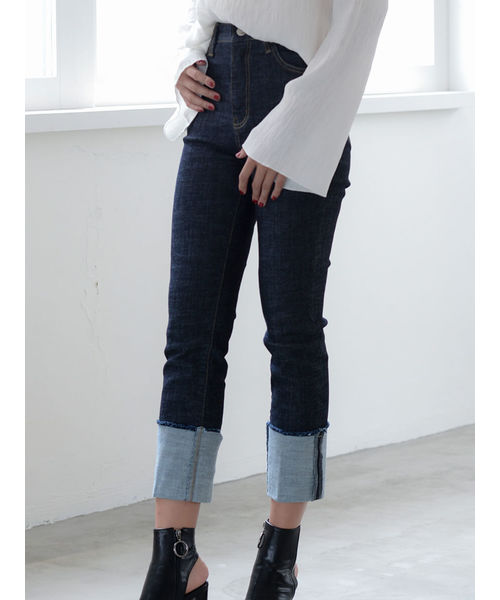 Day And Grade デイアンドグレイド の スキニーロールアップデニム デニムパンツ Wear