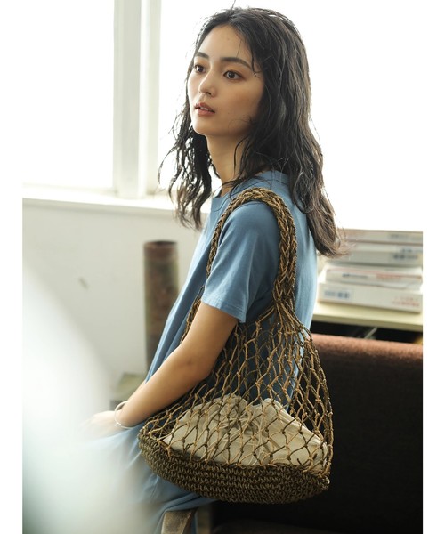 CRAFT STANDARD BOUTIQUE(クラフトスタンダードブティック)の「OE天竺クルーネックカットフレアワンピース○(ワンピース・レディース・チャコールグレー/サックスブルー/ベージュ系その他/その他7/ブルーグリーン・M/L)」の4枚目の写真