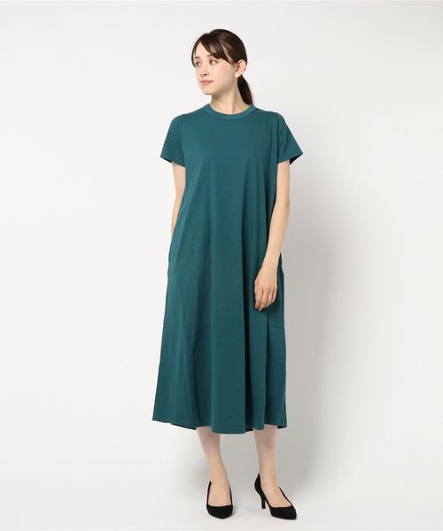 CRAFT STANDARD BOUTIQUE(クラフトスタンダードブティック)の「OE天竺クルーネックカットフレアワンピース○(ワンピース・レディース・チャコールグレー/サックスブルー/ベージュ系その他/その他7/ブルーグリーン・M/L)」の11枚目の写真