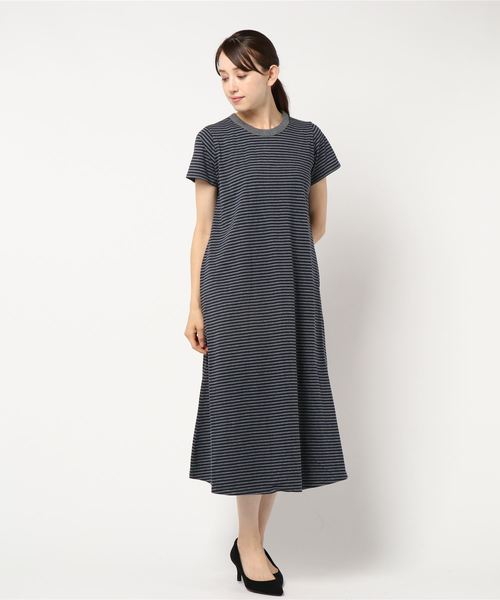 CRAFT STANDARD BOUTIQUE(クラフトスタンダードブティック)の「OE天竺クルーネックカットフレアワンピース○(ワンピース・レディース・チャコールグレー/サックスブルー/ベージュ系その他/その他7/ブルーグリーン・M/L)」の12枚目の写真